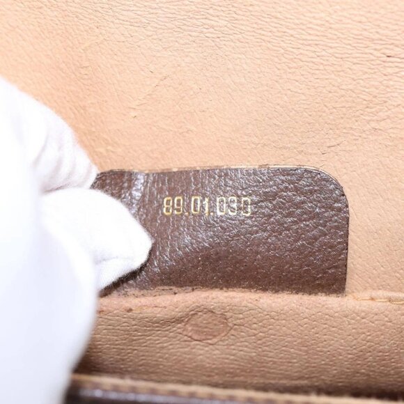 GUCCI GG Supreme Web Sherry Line Clutch Bag PVC Beige Red - Picture 13 of 16